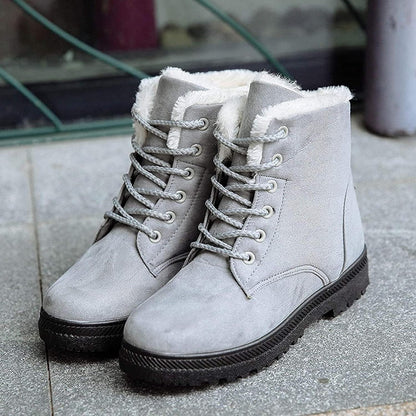 Women's Mid-Calf Suede Fleece Lined Boots
