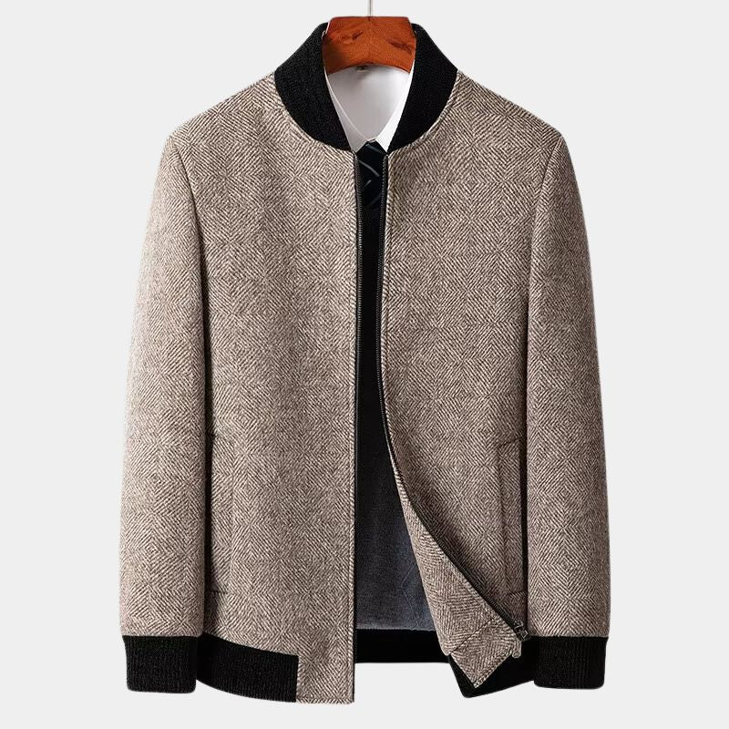 Elegant Men's Winter Jacket Black