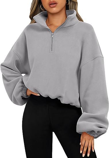 Sportlich Sweatshirt Halbzip Stehkragen
