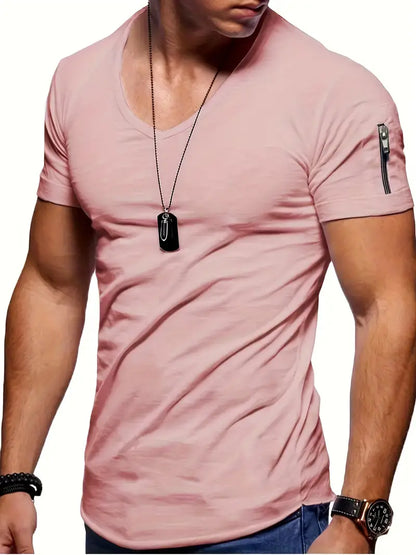 Faustino - Comfortable Men's V-Neck T-Shirt Modern