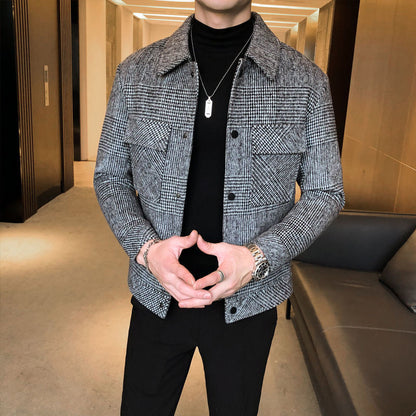 Men's Plaid Shirt Jacket Modern