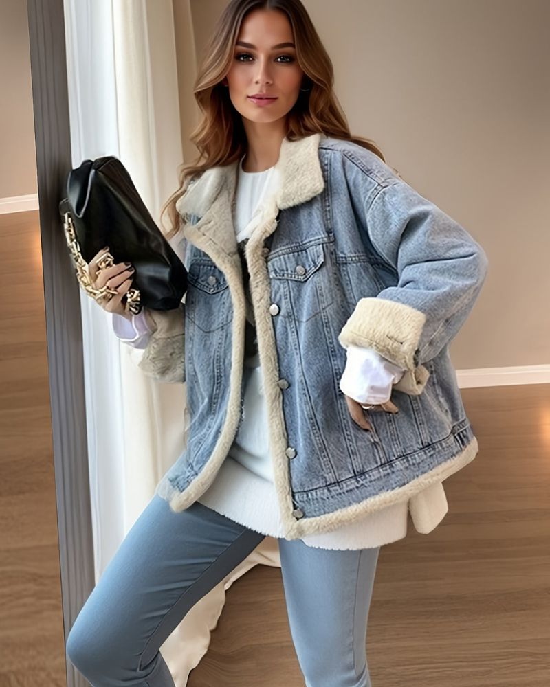 Praktische Wende-Jeansjacke Damen - IdealeKleiden