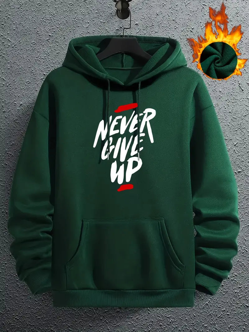 Motivational Hoodie for Men Grey