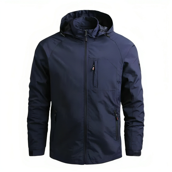 Wasserdichte Herrenjacke Kapuzenwindbreaker Outdoor - IdealeKleiden