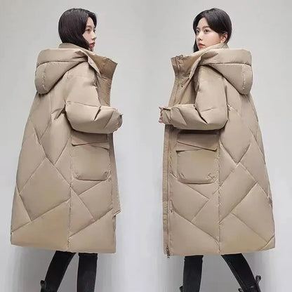 Long Women's Warm Puffer Winter Jacket