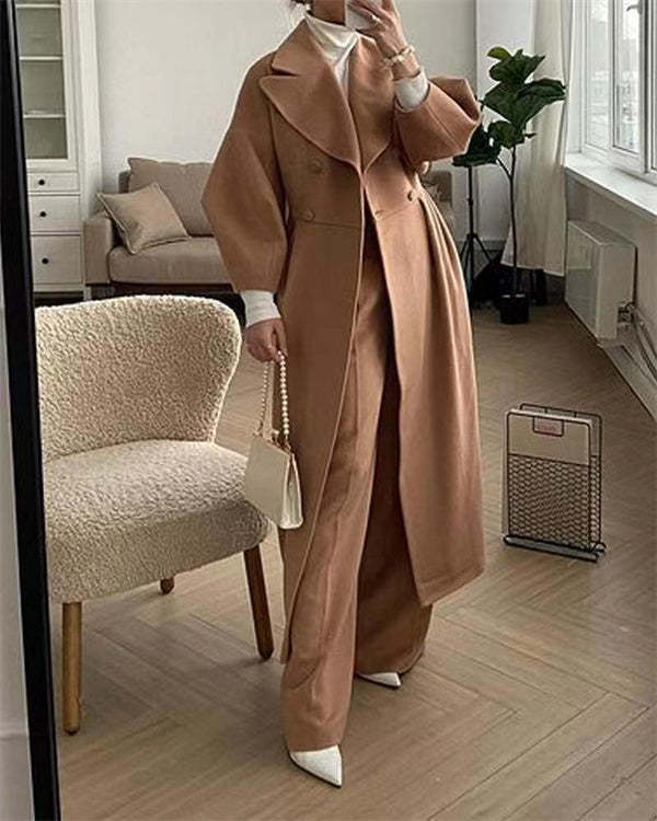 Vintage Wool Coat Retro Luxury Design