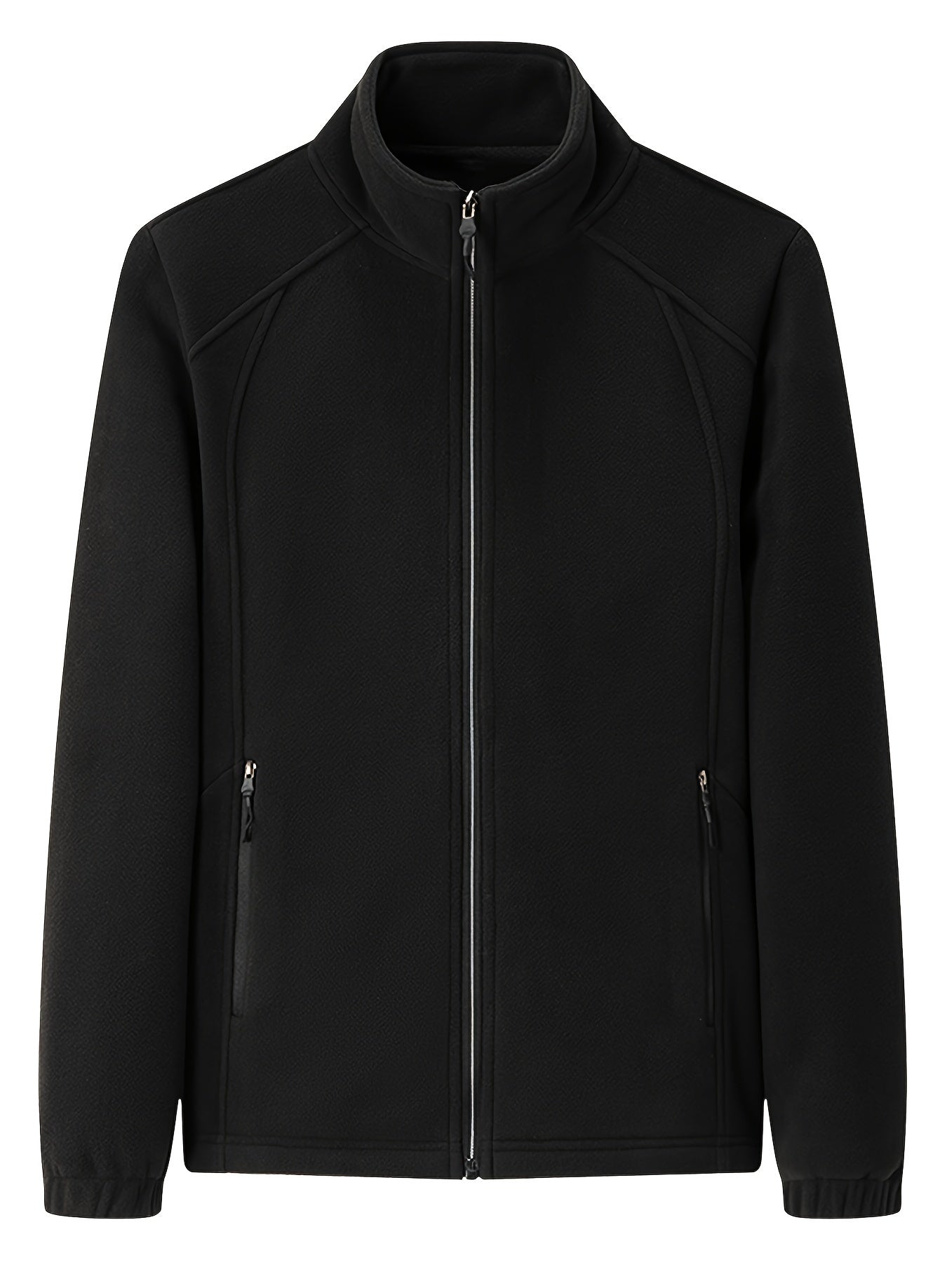 Women's Fleece Jacket Warm Stand-up Collar Long Sleeve