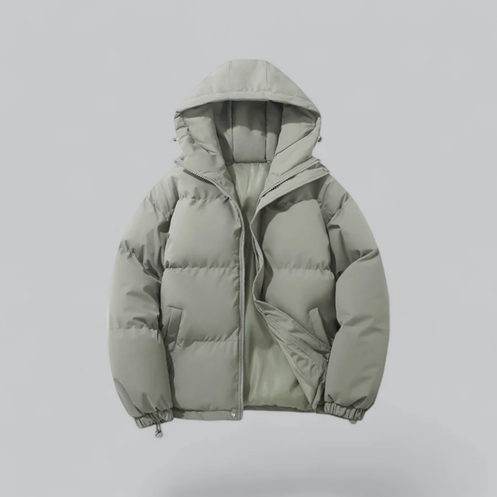 Short Winter Hooded Jacket Zipper Women&