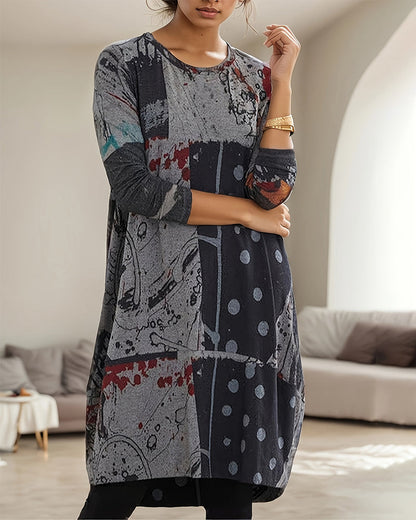 Women's Floral Print Retro Dress