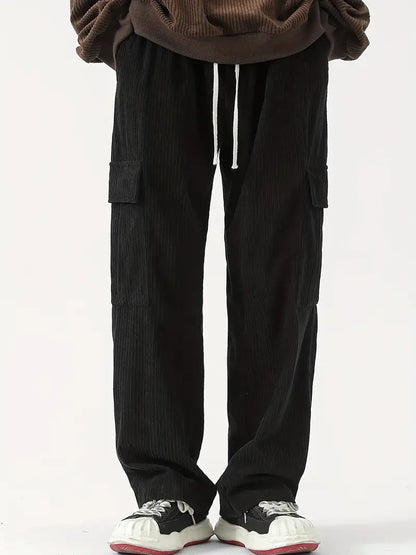 Practical multi-pocket cargo trousers