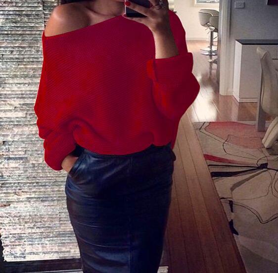 Women's Off-The-Shoulder Soft Chunky Knit Sweater