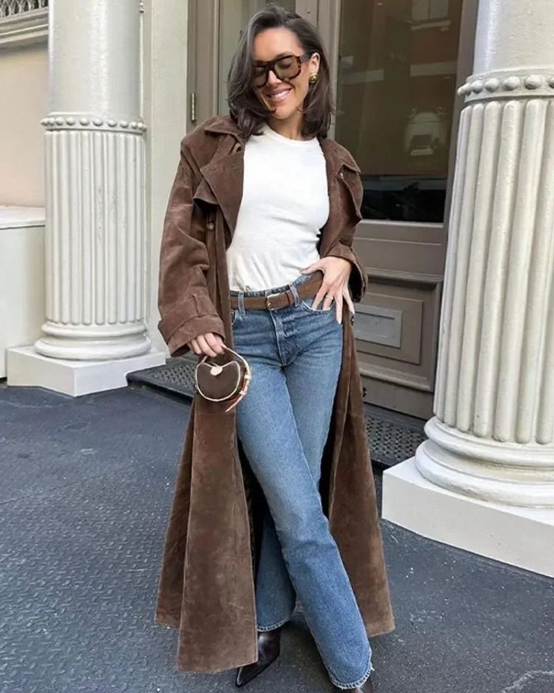 Exclusive Suede Long Coat