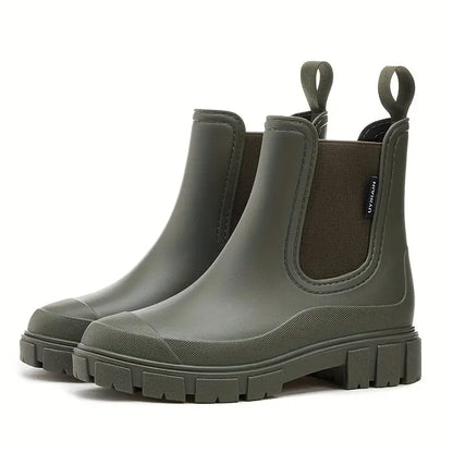 Damen Chelsea Stiefel Wasserdicht Elegant