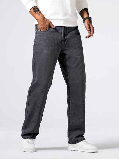 Men's Straight Leg Casual Jeans