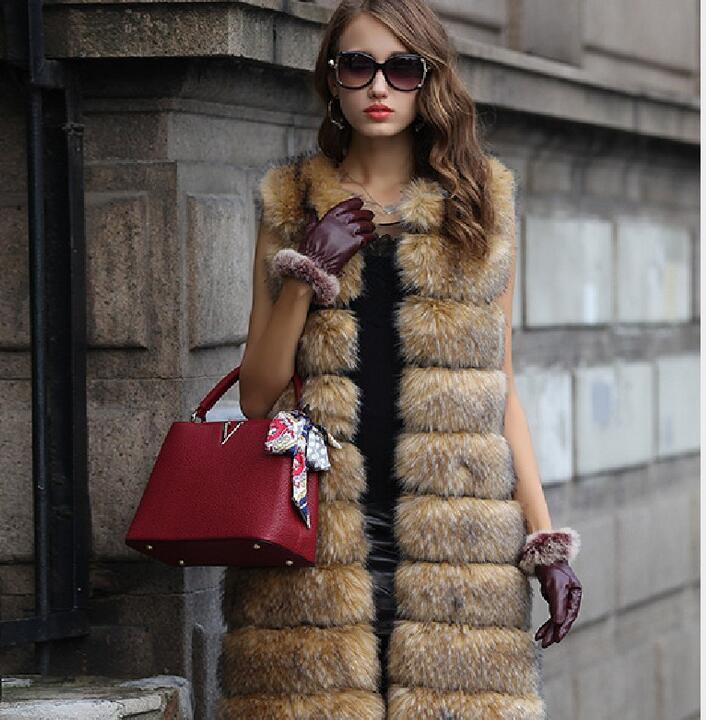 Women's Fashion Faux Fur Vest Elegant Voluminous Decorative