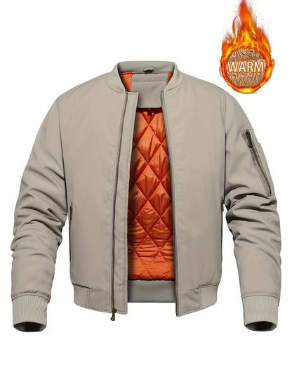 Men's Elegant Black Bomber Jacket