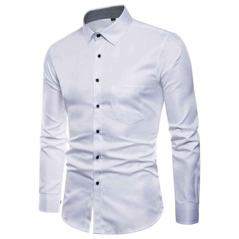 Men's Shirt Slim Fit Modern Satin Quality