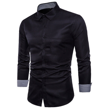 Men's Shirt Slim Fit Modern Satin Quality
