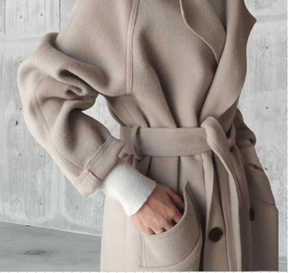 Damen Oversized Wintermantel Elegant - IdealeKleiden