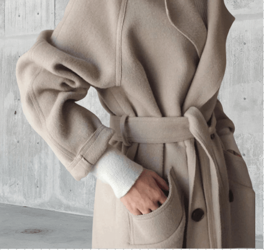 Damen Oversized Wintermantel Elegant - IdealeKleiden