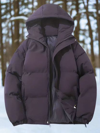 Warm Down Jacket Insulated Quilted with Hood
