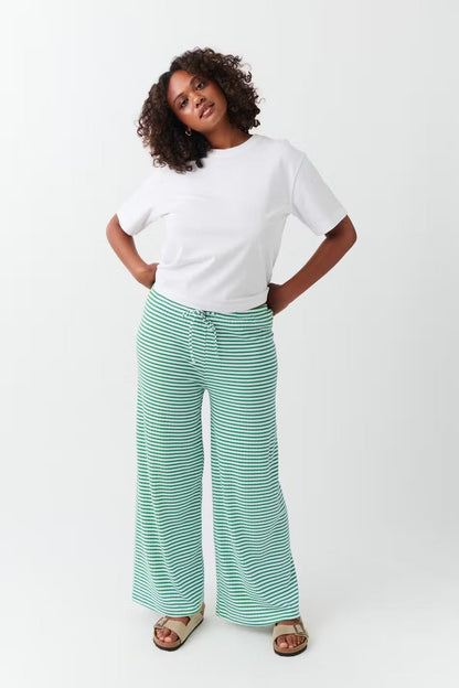 Women's Lightweight Spring Trousers Striped Look