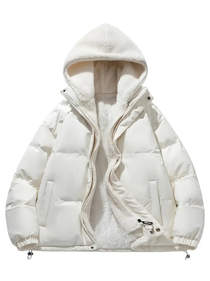 Stylish Winter Jacket Fleece Hood Warm