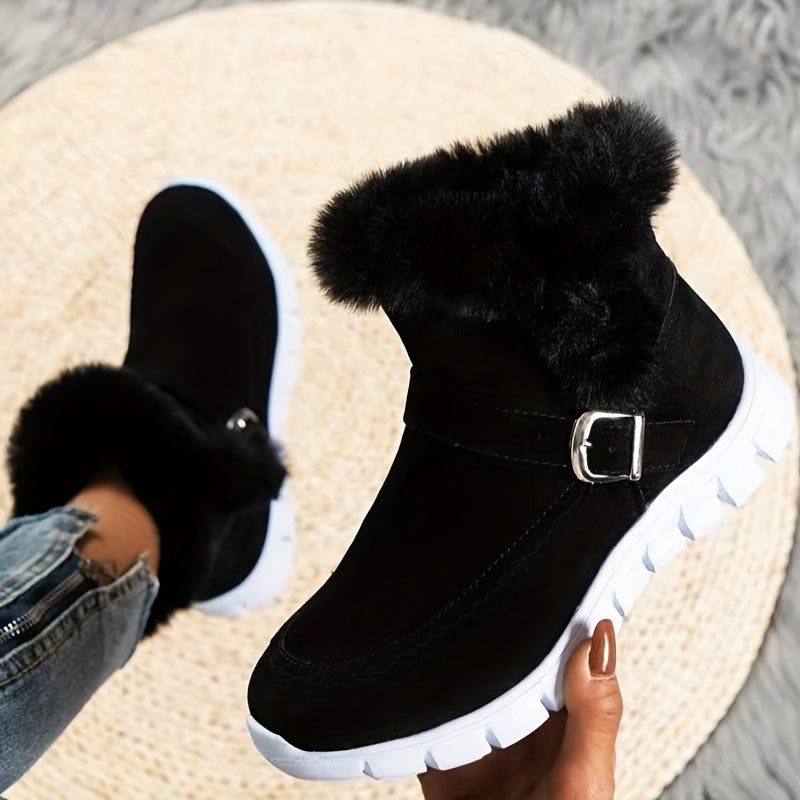 Women's Winter Boots Buckle Zipper
