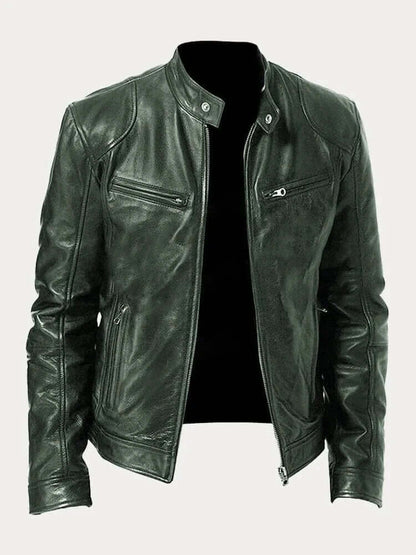 Men's Elegant Black Leather Jacket