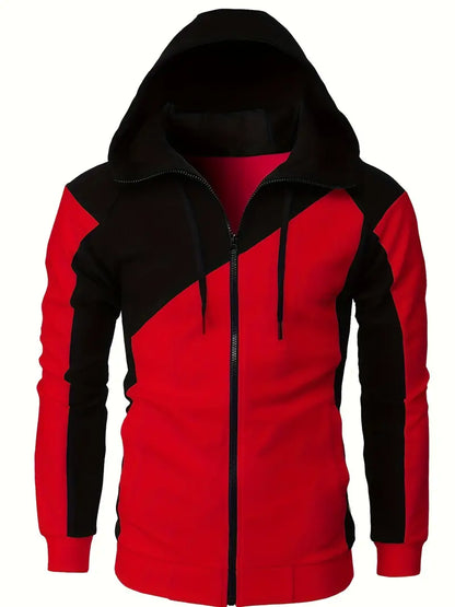 Men's Long-Sleeve Hoodie, Sporty & Modern