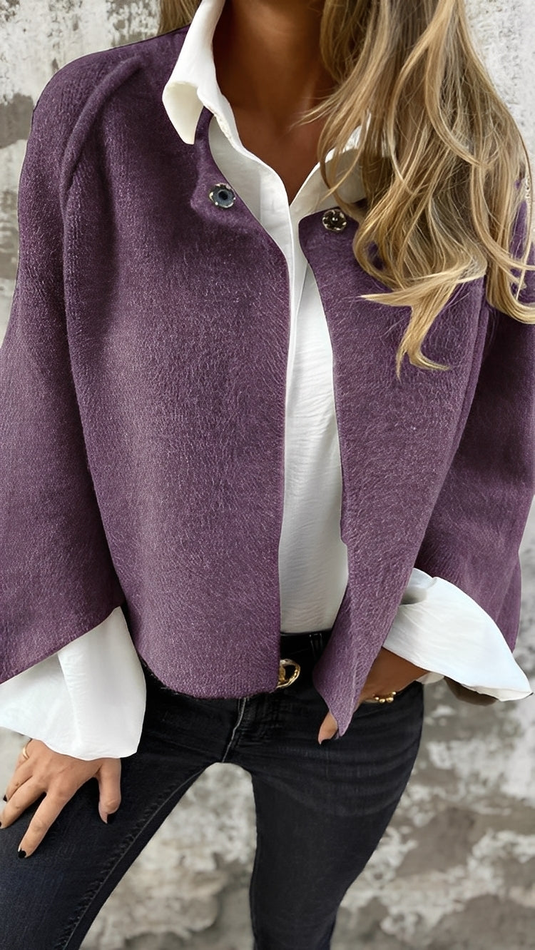 Soft women's cashmere jacket, comfortable fit