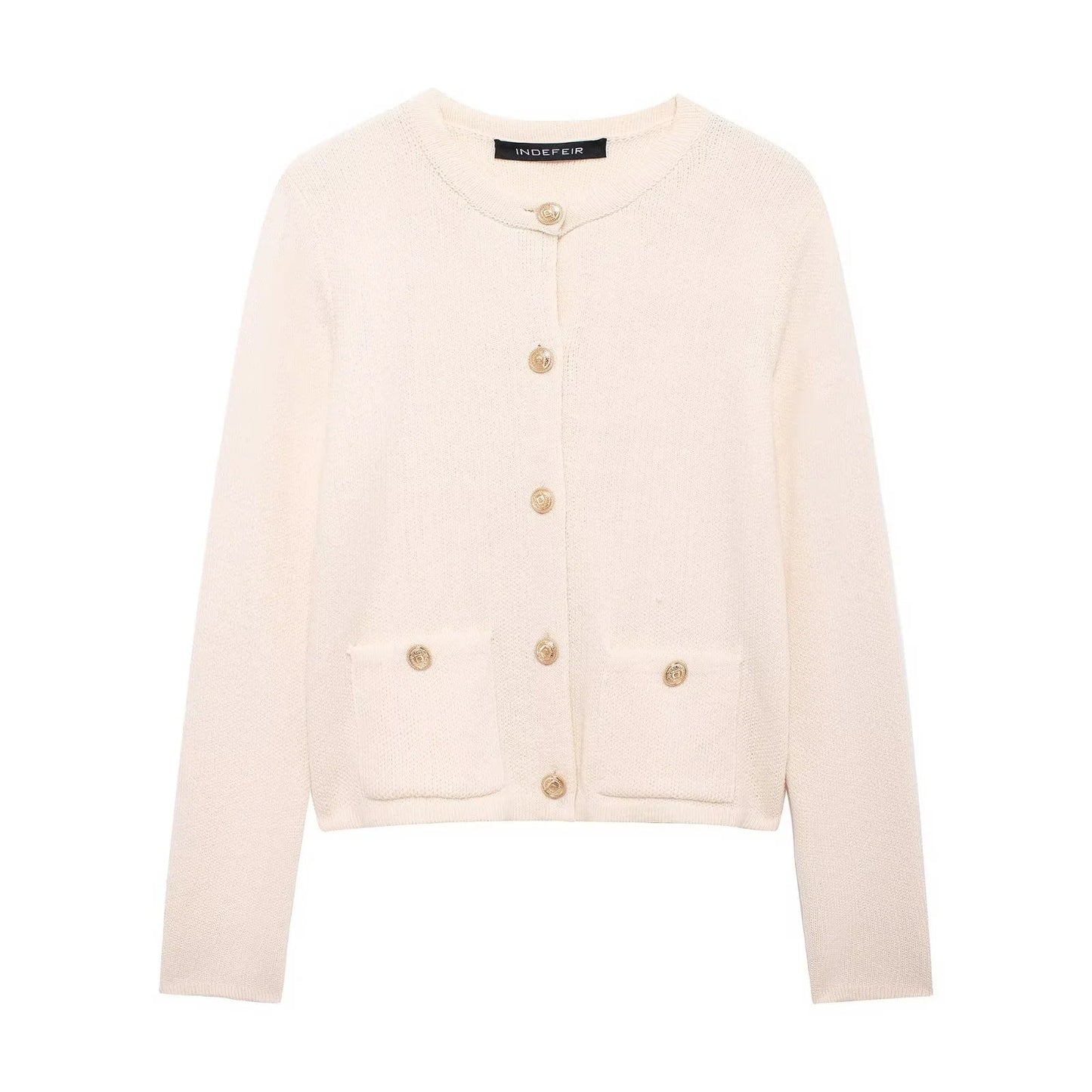 Stylish Women's Cardigan with Gold Buttons