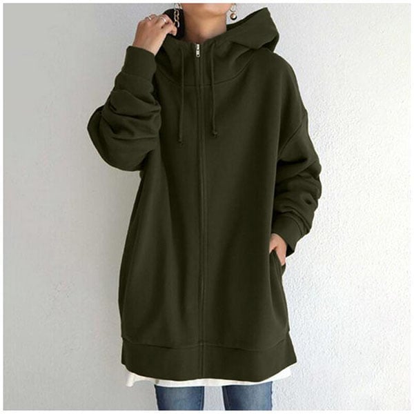 Women's Parka Hood Zipper Autumn-Winter