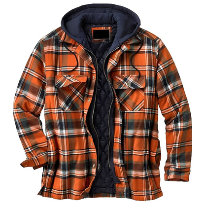 Men's Plaid Flannel Jacket Casual Style