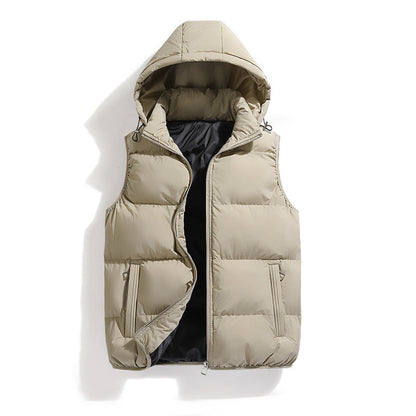 Herren Weste Warm Kapuze Modern - IdealeKleiden