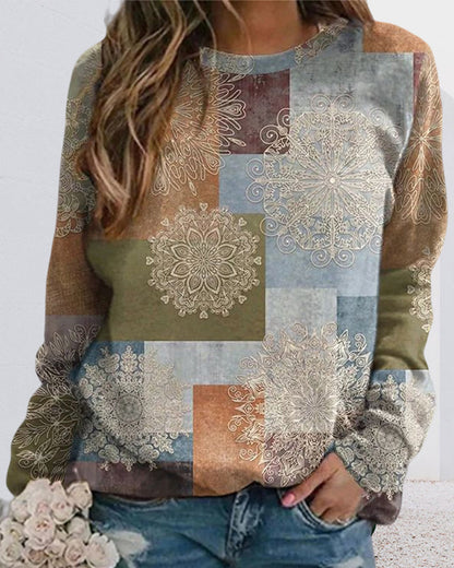 Comfortable Crew Neck Casual Sweatshirt