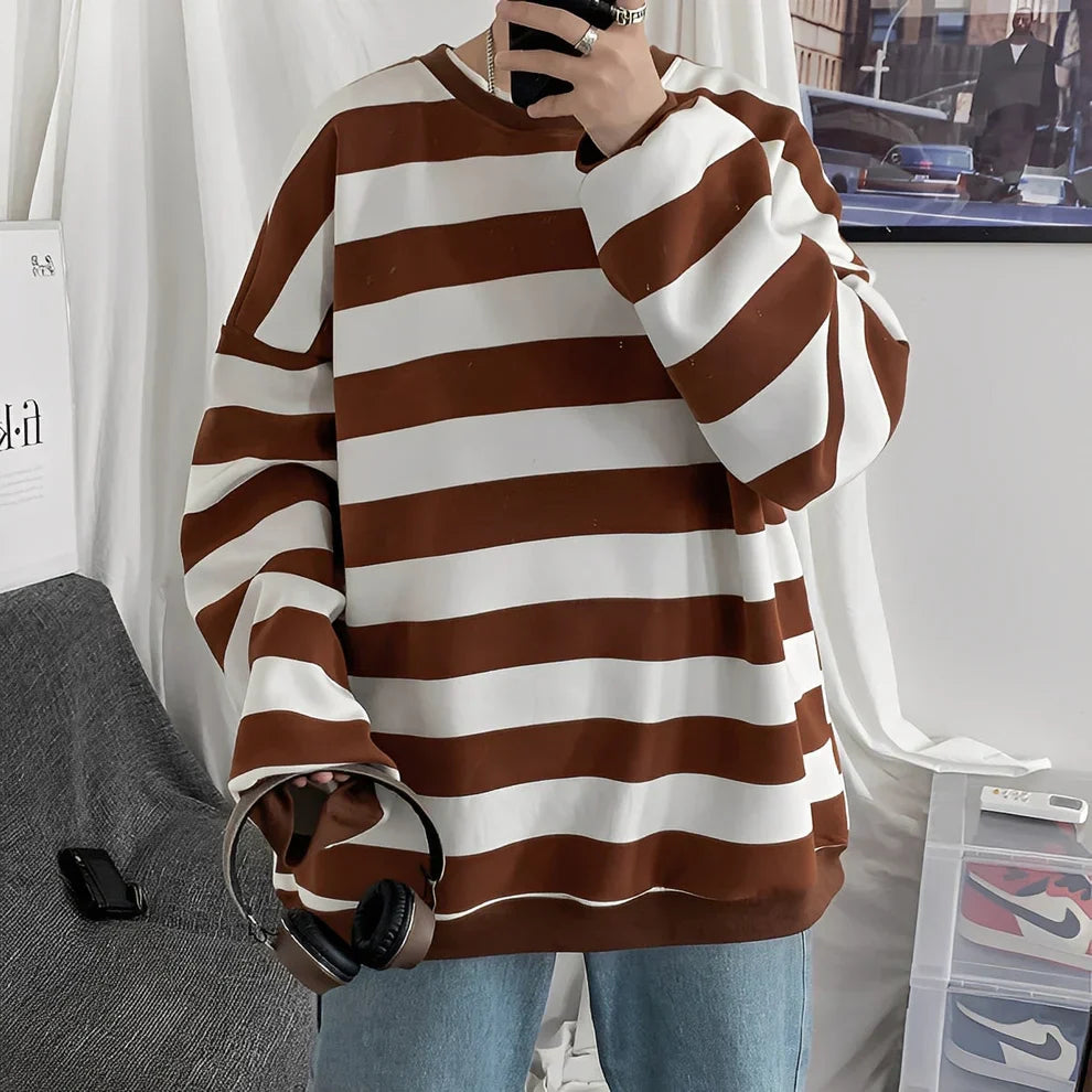 Men's Oversized Sweater Striped Design