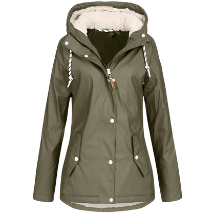 Waterproof Women's Rain Pants Hooded Velvet Trousers