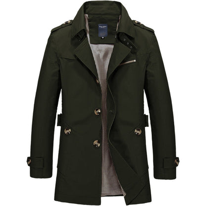 Stylish Men's Classic Trench Coat