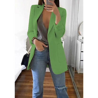Women's Khaki Blazer Autumn Fashion