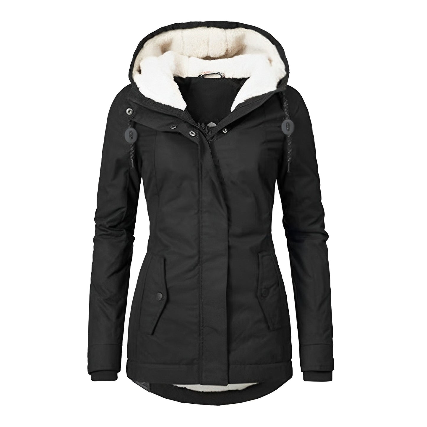 Women's Warm Plush Hooded Winter Jacket