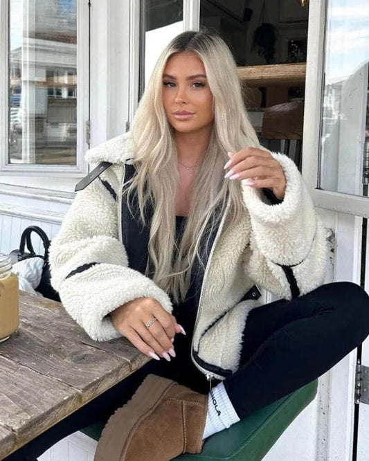 Modische Teddyjacke Damen Stil - IdealeKleiden