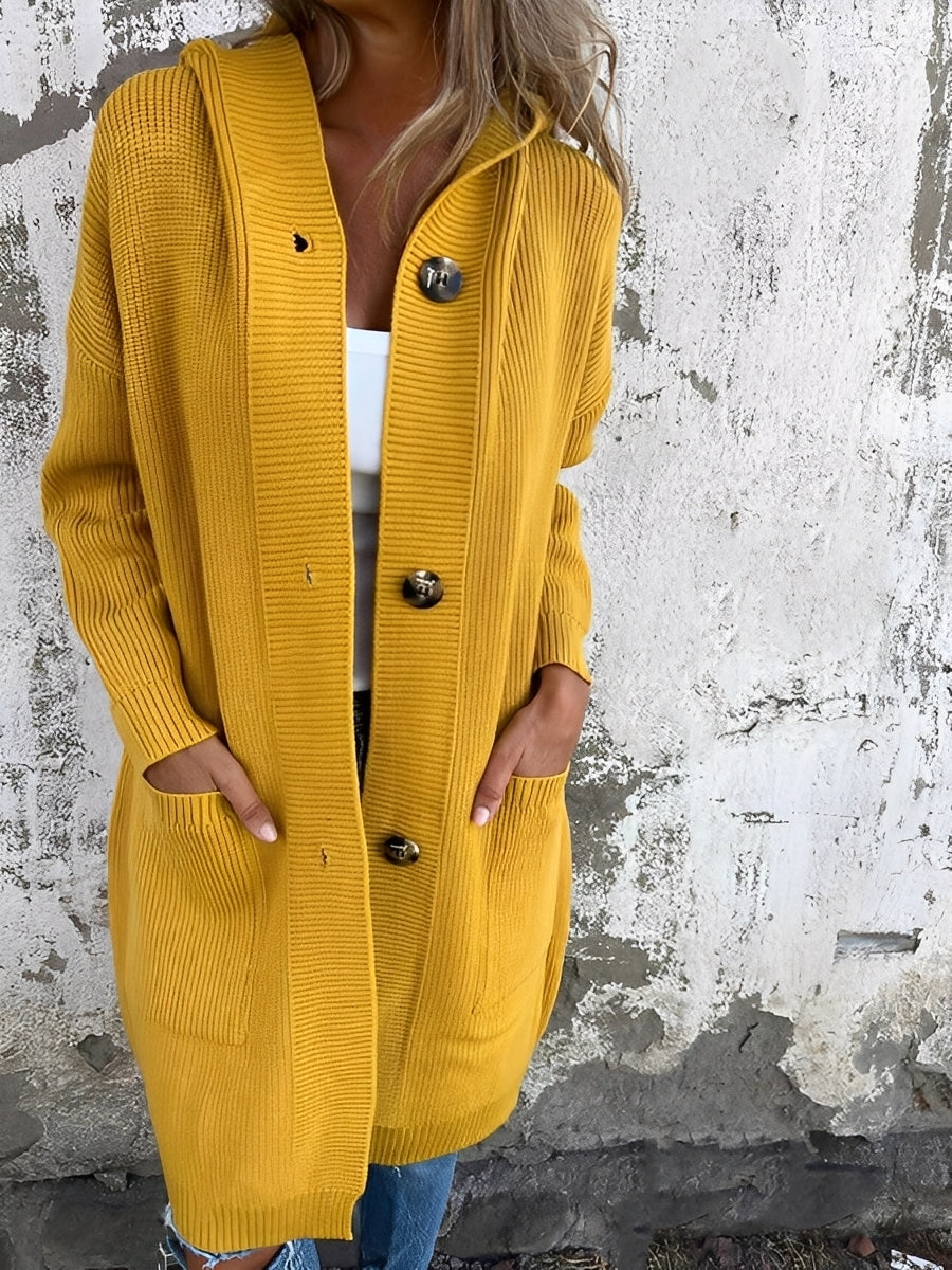Long Women's Cardigan Hood Comfortable