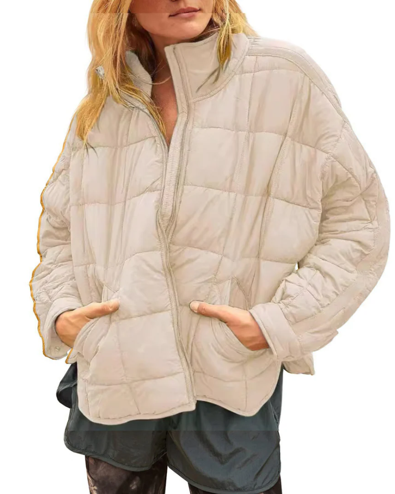 Lightweight Puffer Jacket Compact Zipper Women