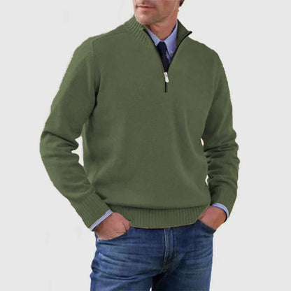 Herren Pullover Halbzipper Bequem Modern