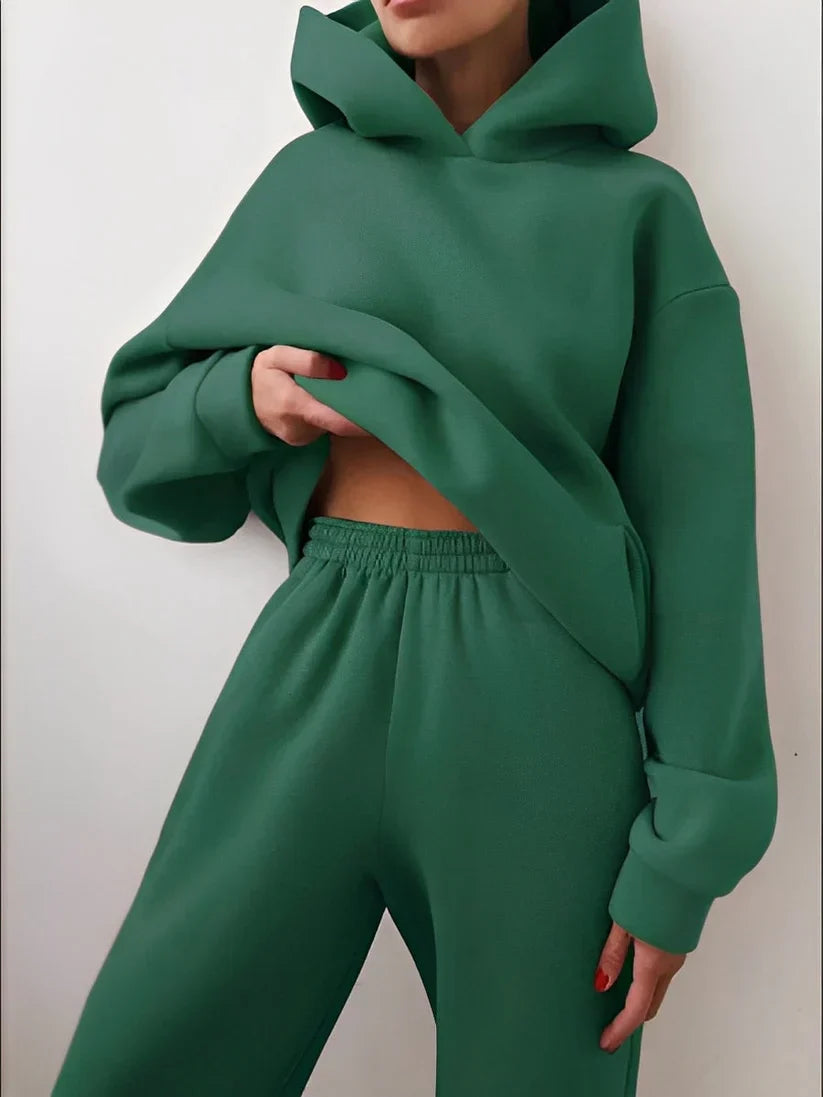 Women's Soft Pastel Hooded Tracksuit