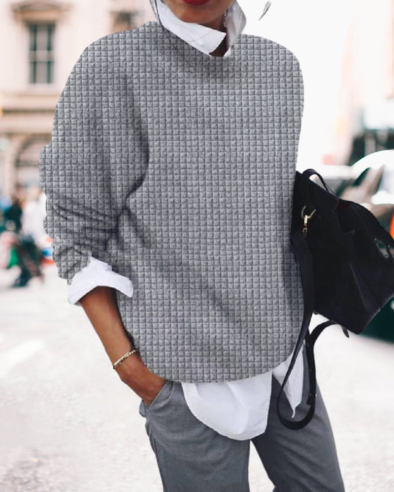 Comfortable Crew Neck Sweatshirt Casual Style