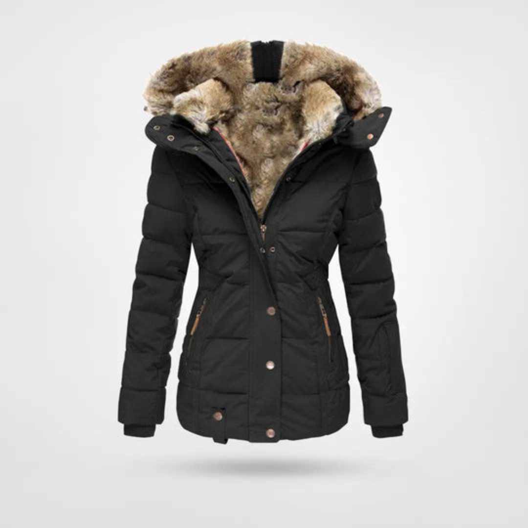Women's Long Warm Winter Jacket with Hood