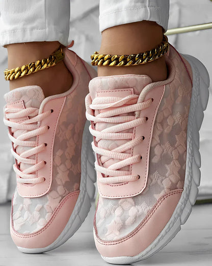 Women's Sneakers Floral Pattern Comfortable Breathable
