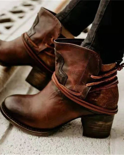 Stylish Western Boots Vintage Look